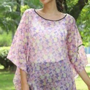 Set of **2** NEW CHIFFON Watercolor Tunics* NWT
